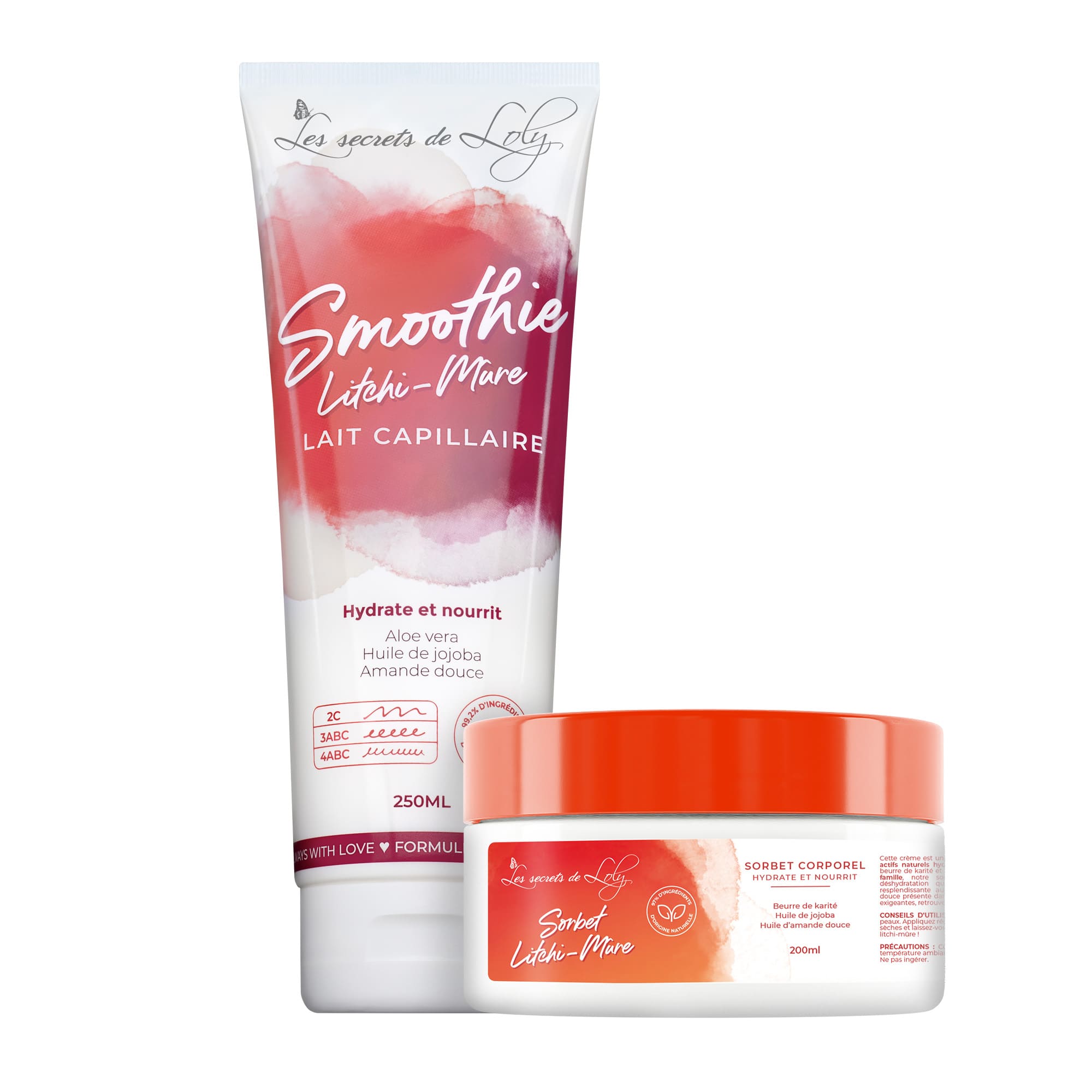 Duo Fruité Litchi-Mûre - Smoothie cheveux & Sorbet corps